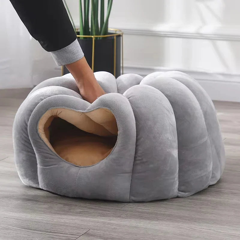 Kattenbed - CozyNest - Pompoenvorm - Warm & Wasbaar