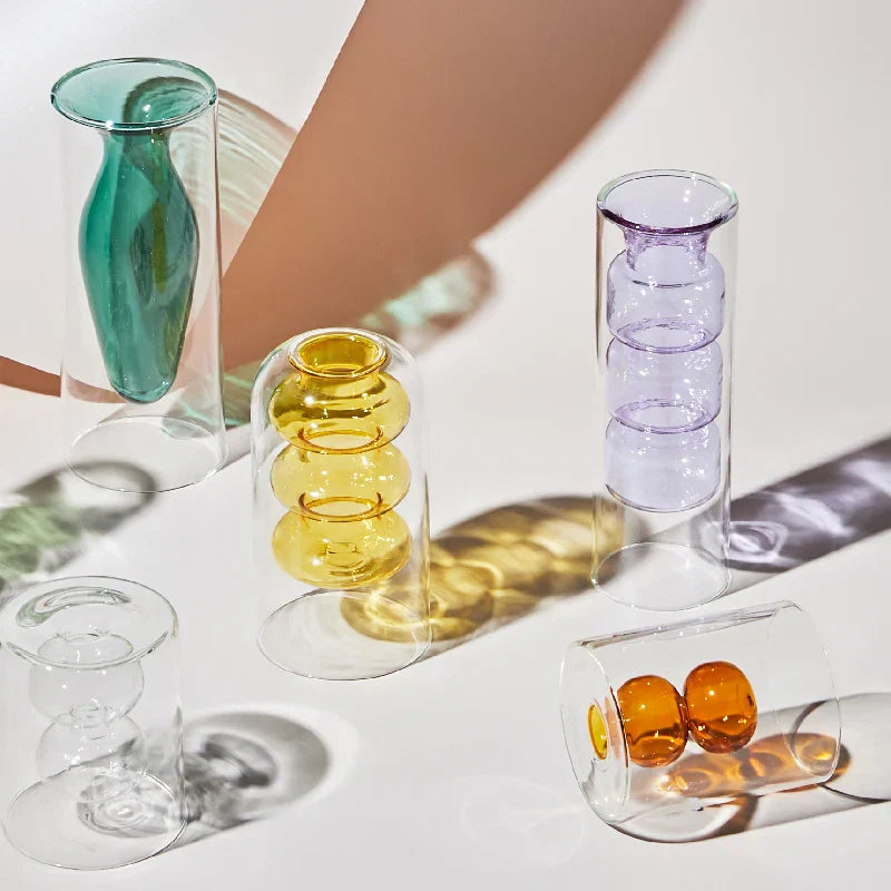 Glazen Vaas - BloomCraft - Artistiek Design - Scandinavische Stijl
