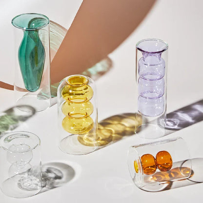 Glazen Vaas - BloomCraft - Artistiek Design - Scandinavische Stijl
