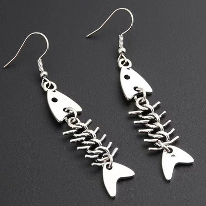 Oorbellen - EleganceGem - Visgraat Design - Antiek Zilver