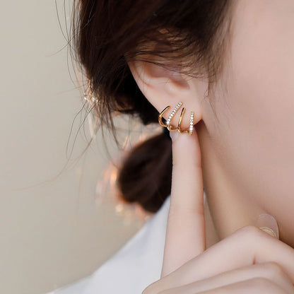 Oorbellen - GlamHoop - 4-in-1 Design - Veelzijdige Stijl
