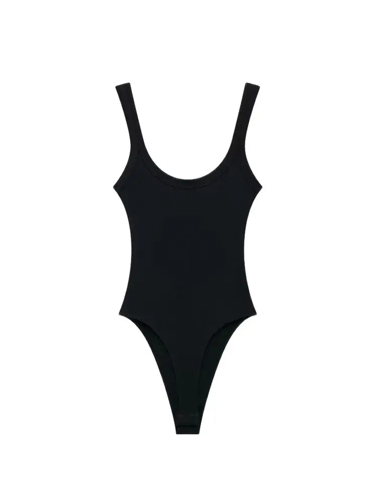 Bodysuit - LuxeFit - Ribstof - O-Hals Design