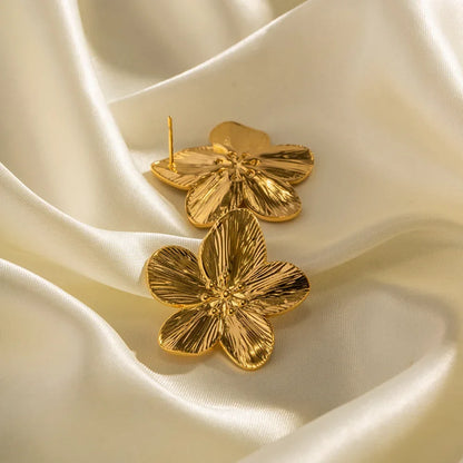 Oorbellen - Luxora - Vintage Goud - Bloem Design