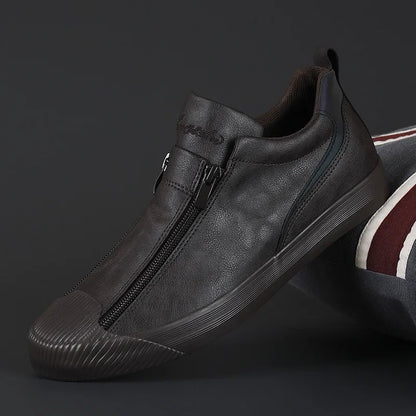 Heren Sneakers - FlexStride - Zacht Leer - Trendy Comfort