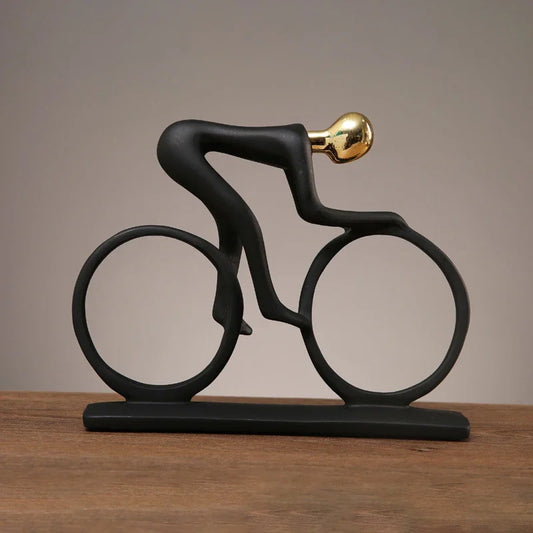 Fietsersbeeld - ArtCycle - Abstract Design - Resin Beeld