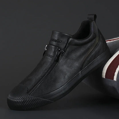 Heren Sneakers - FlexStride - Zacht Leer - Trendy Comfort