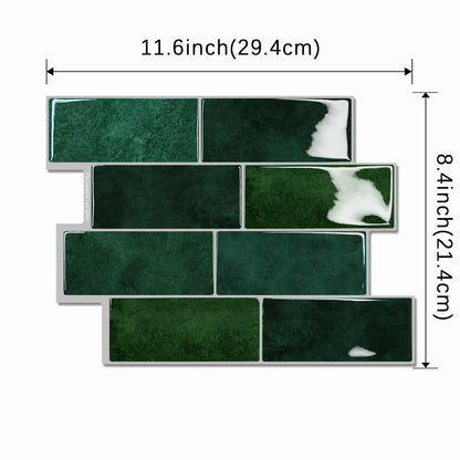 Wandstickers - DecoFlex - Groene Baksteenpatroon - Waterdicht Peel & Stick