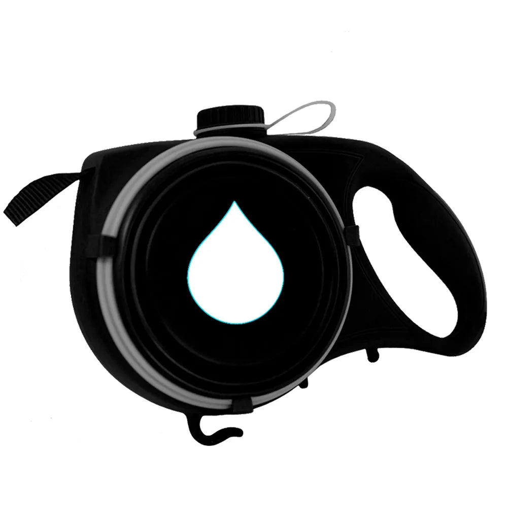 Hondenlijn - WalkMate - Ingebouwde Waterdispenser - Afvalzakhouder