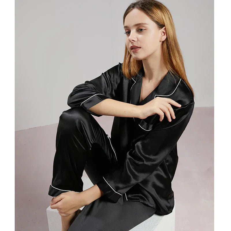 Zijden Pyjama's - LuxeSleep - Comfortabele Pasvorm - Elegante Nachtkleding