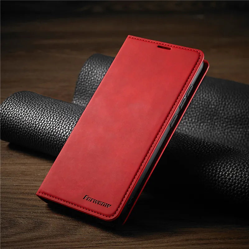 iPhone Hoes - SleekGuard - Magnetische Sluiting - Lederen Bescherming