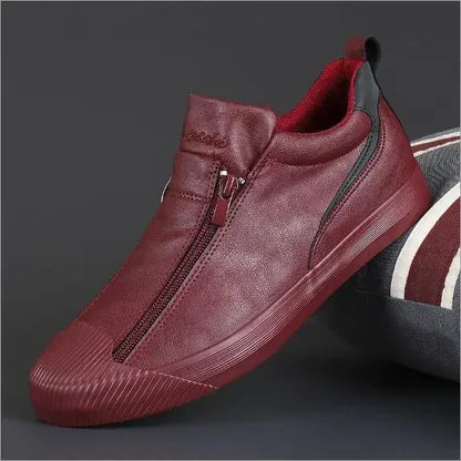 Heren Sneakers - FlexStride - Zacht Leer - Trendy Comfort