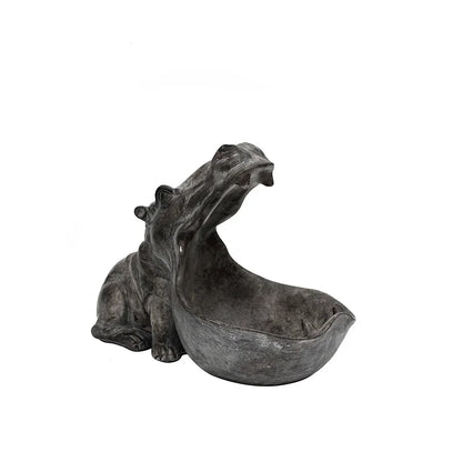 Decoratieve Dieren Kom - Hipvora - Uniek Nijlpaard Design - Moderne Woondecoratie
