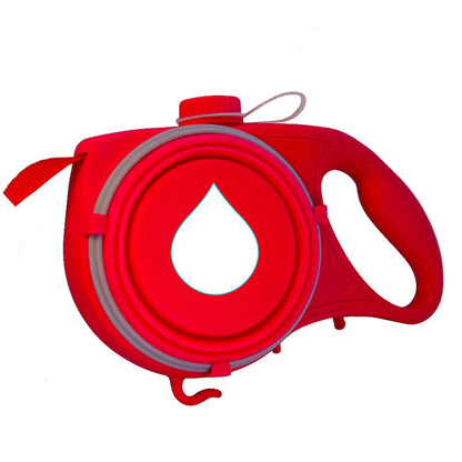 Hondenlijn - WalkMate - Ingebouwde Waterdispenser - Afvalzakhouder