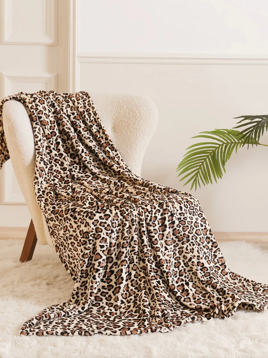 Fleece Dekentje - CozyLuxe - Luipaard Print - Zachte Comfort