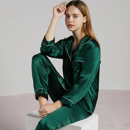 Zijden Pyjama's - LuxeSleep - Comfortabele Pasvorm - Elegante Nachtkleding