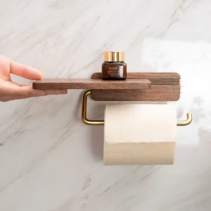 Toiletrolhouder - WoodLux - Natuurlijke Afwerking - Duurzaam Design
