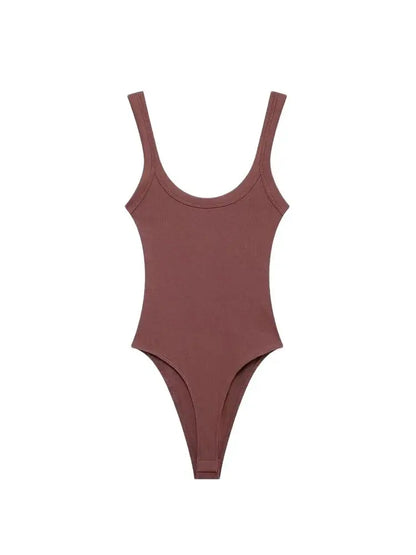 Bodysuit - LuxeFit - Ribstof - O-Hals Design