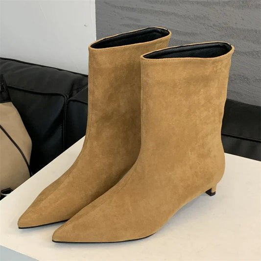Winterlaarzen - LuxeFit - Suède Materiaal - Dunne Hak Design