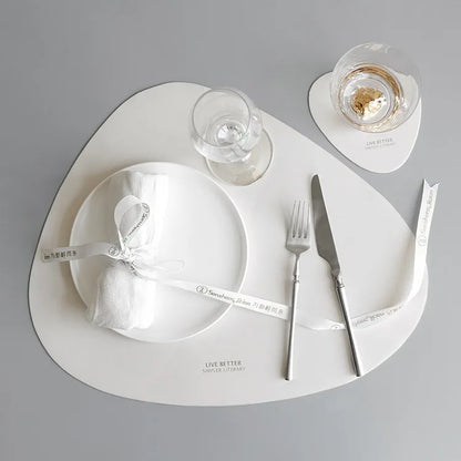 Leren placemats - LuxMat - Waterdichte Bescherming - Antislip Ontwerp