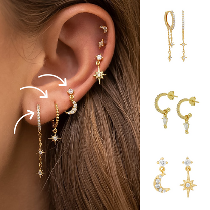 Ster Oorbellen Hangers – Astriva – Hemelse Sieraden – Elegant Cadeau voor Haar