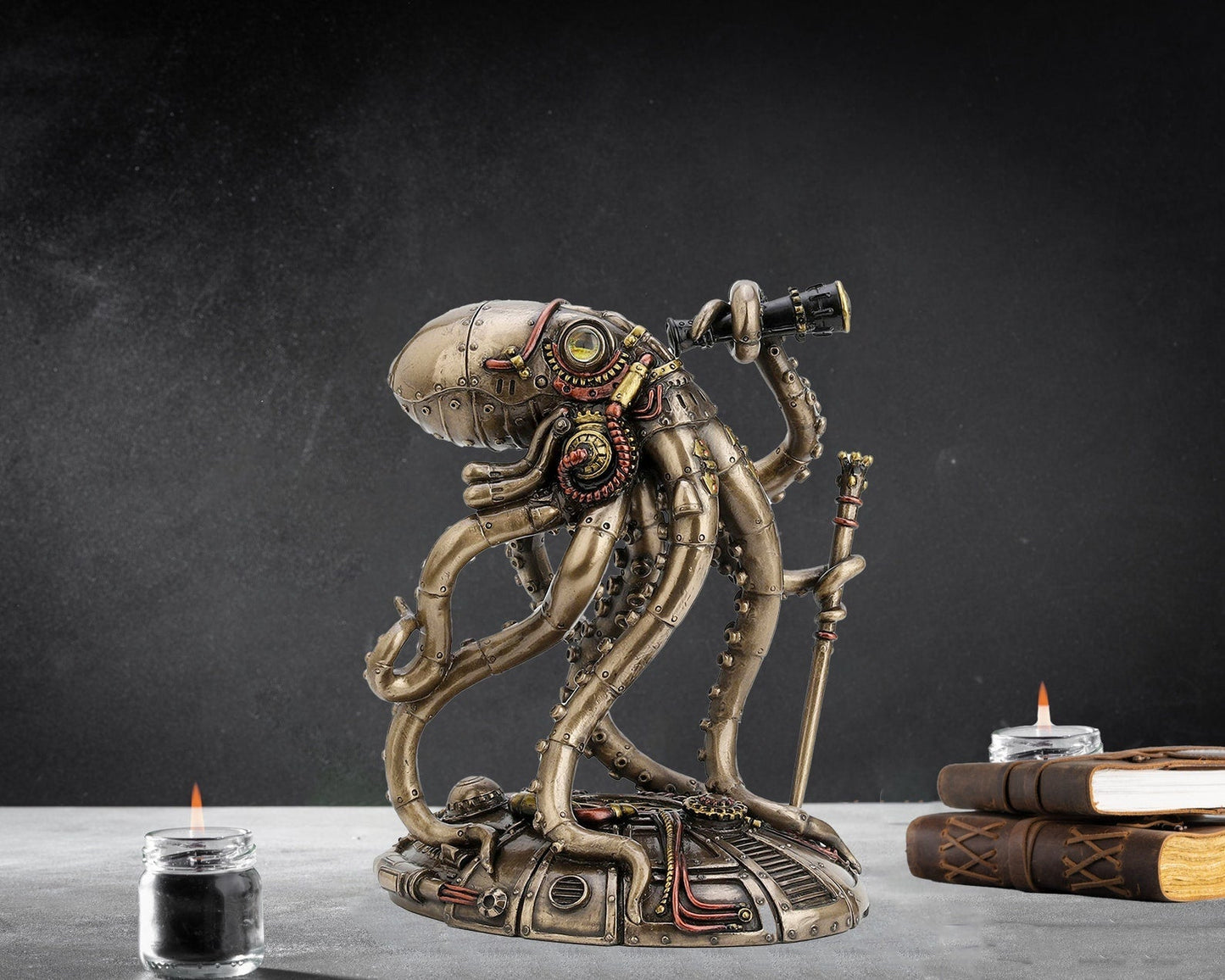 Steampunk Beeld - OctoCraft - Retro Futuristisch - Avontuurlijk Decor