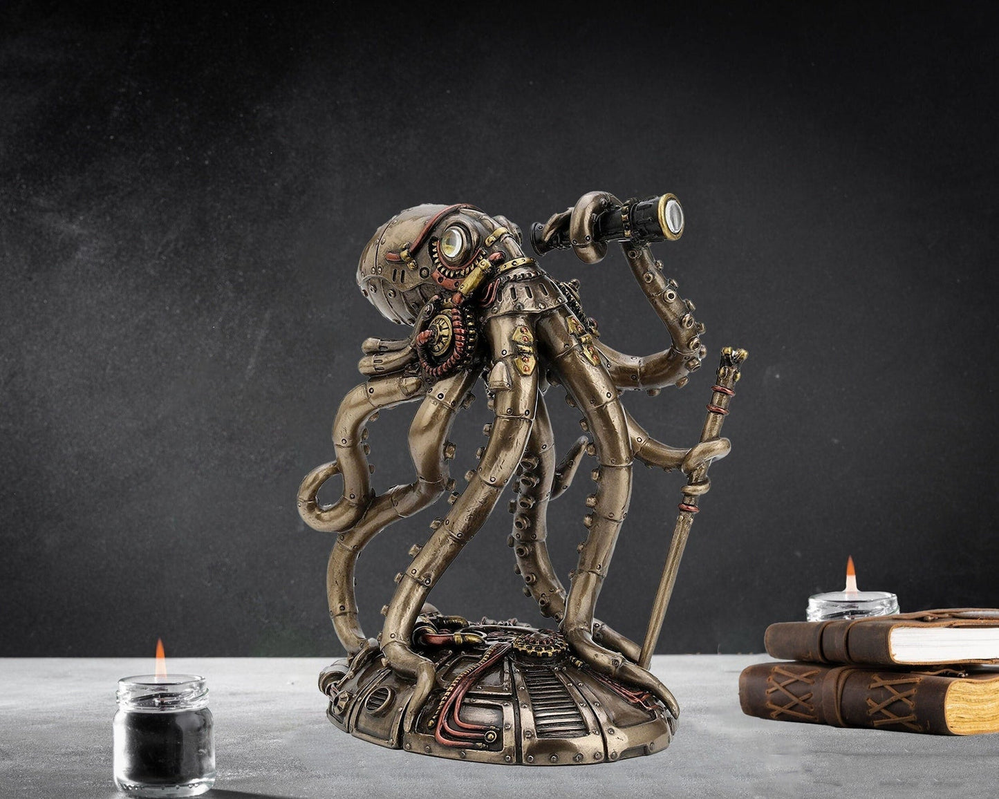 Steampunk Beeld - OctoCraft - Retro Futuristisch - Avontuurlijk Decor