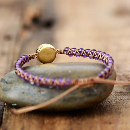 Genezing Armband - AuraGem - Amethist Steen - Paarse Energie