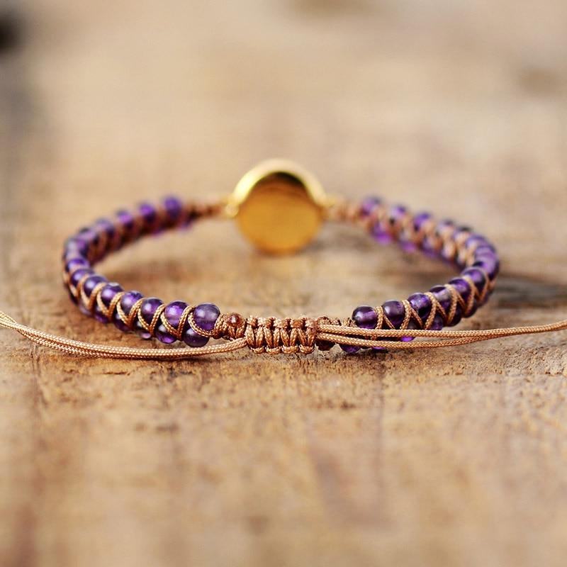 Genezing Armband - AuraGem - Amethist Steen - Paarse Energie