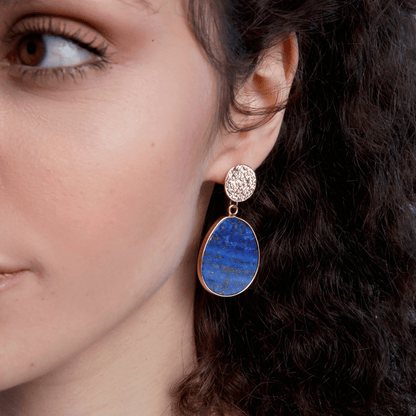 Oorbellen - HealGem - Lapis Lazuli - Beschermende Stenen