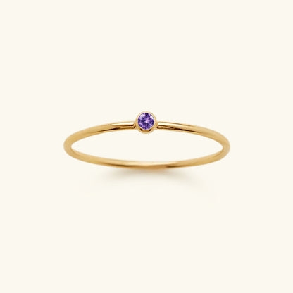Geboortesteen Ring Sieraad - Auravella - Persoonlijk Cadeau Idee - Elegante Dames Accessoire