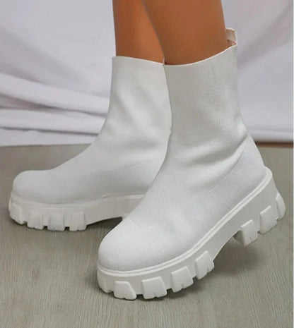 Enkellaarsjes - CozyStep - Gebreide Comfort - Stijlvolle Winter
