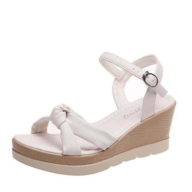 Wedgesandalen - Elvira - Elegante Bandjes - Comfortabele Hak