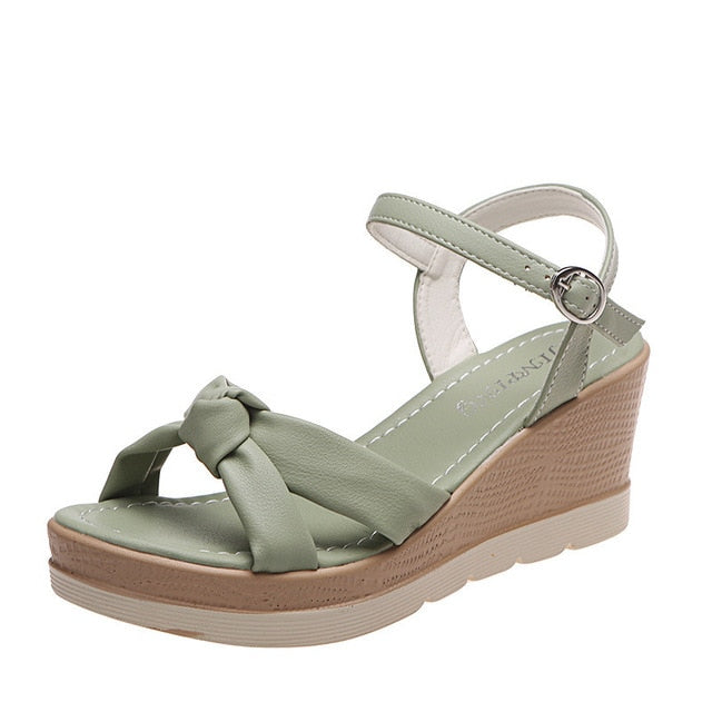 Wedgesandalen - Elvira - Elegante Bandjes - Comfortabele Hak