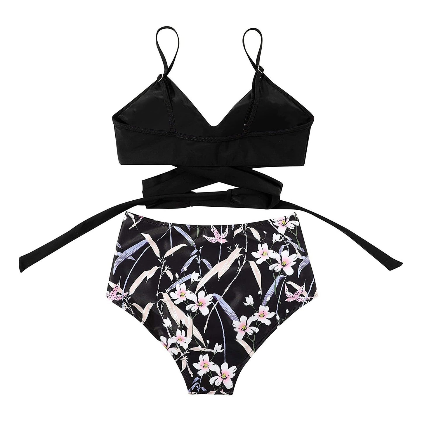 Bikiniset - SunGlow - Hoge Taille - Kleurrijk Ontwerp