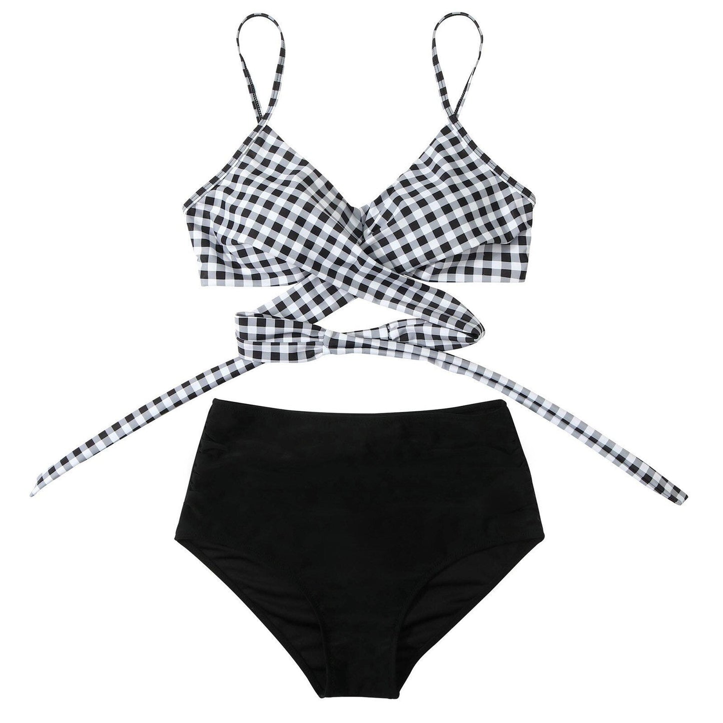 Bikiniset - SunGlow - Hoge Taille - Kleurrijk Ontwerp