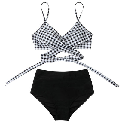 Bikiniset - SunGlow - Hoge Taille - Kleurrijk Ontwerp