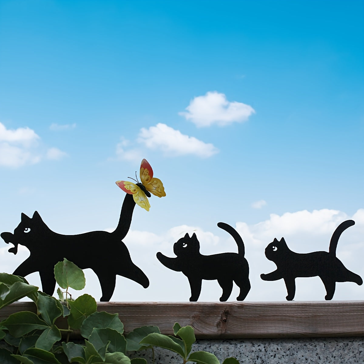 Buiten Kat Beelden - Pawsome - IJzeren Silhouet - Tuindecoratie