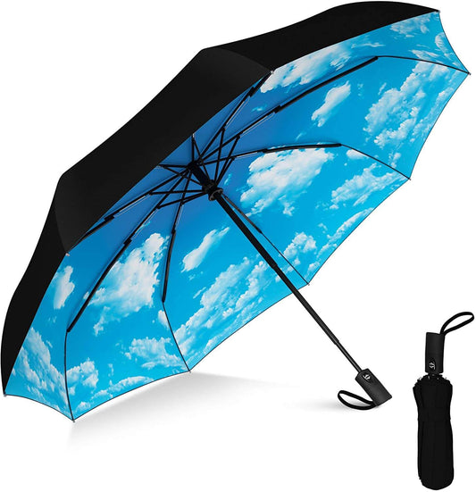 Compact Reisparaplu - SkyShield - Automatisch Open/Dicht - Windbestendig Ontwerp