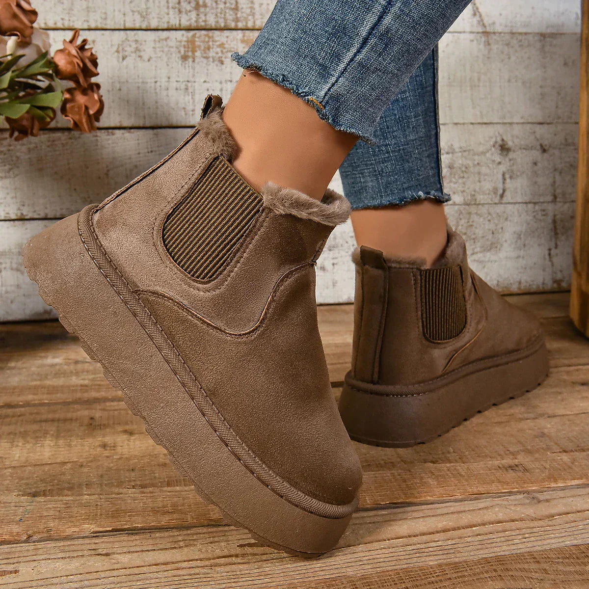 Winterlaarzen - SnowFlex - Suède Leer - Pluche Warmte