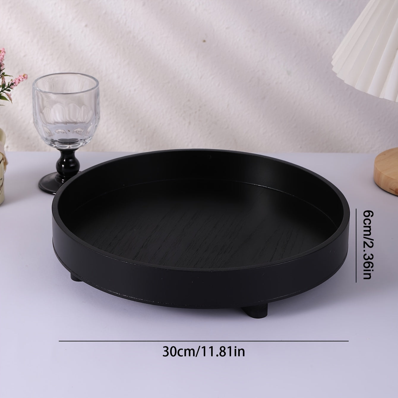 Houten Dienblad - ElegantTray - Rond Ontwerp - Decoratief Serveren