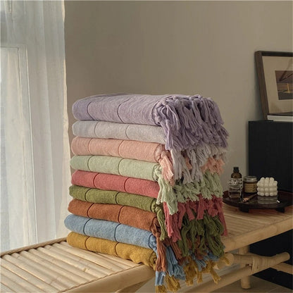 Katoenen Handdoek - PureTowel - Handgeknoopt - Franjes Design