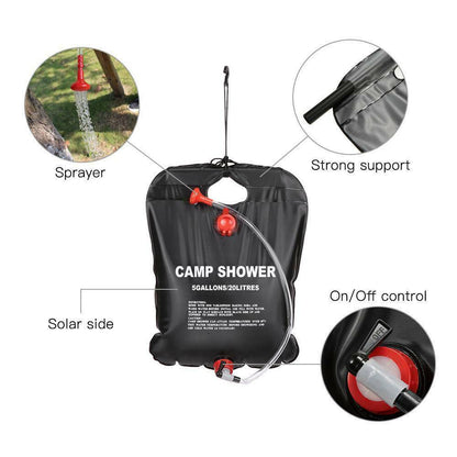 Campingdouche - AquaPro - Draagbaar Ontwerp - Zonneverwarmd