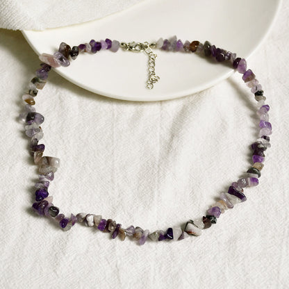 Kristallen Hanger Ketting - Virelle - Gepolijste Edelsteen Bedel - Elegante Dames Sieraden