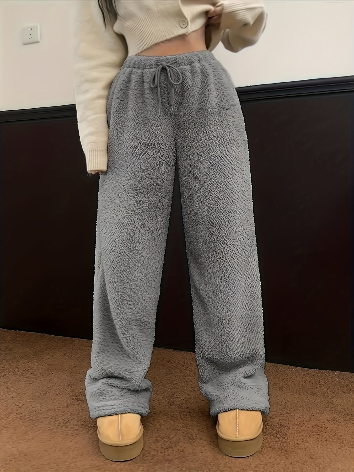Dames Joggingbroek Lounge - Sherlina - Teddy Fleece Comfort - Warme Winterbroek