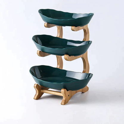 Fruitstand - LuxiBowl - Stijlvol Design - Drie-Laagse Display