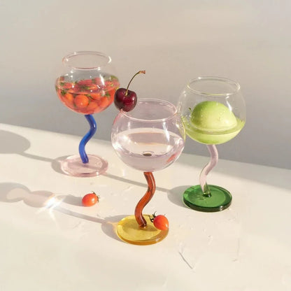 Glazen Tumbler - ArtGlass - Gedraaide Steel - Handgemaakt Design