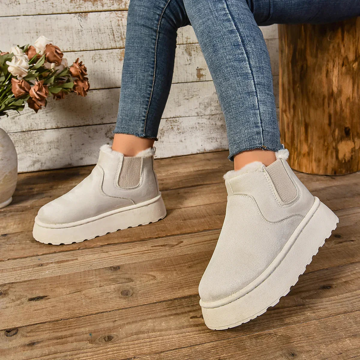 Winterlaarzen - SnowFlex - Suède Leer - Pluche Warmte