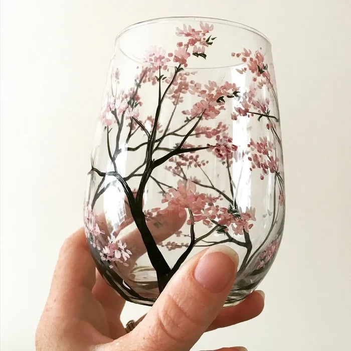 Wijnglazen - ArtSip - Handgeschilderd - Vier Seizoenen Design
