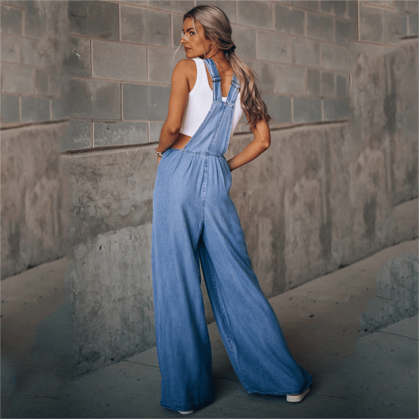Zomer Tuinbroek - StyleFit - Wijde Pijpen - Hoge Taille