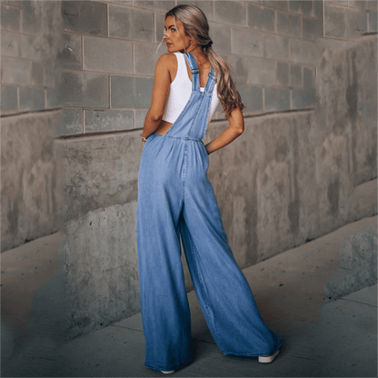 Zomer Tuinbroek - StyleFit - Wijde Pijpen - Hoge Taille
